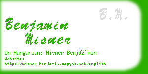 benjamin misner business card